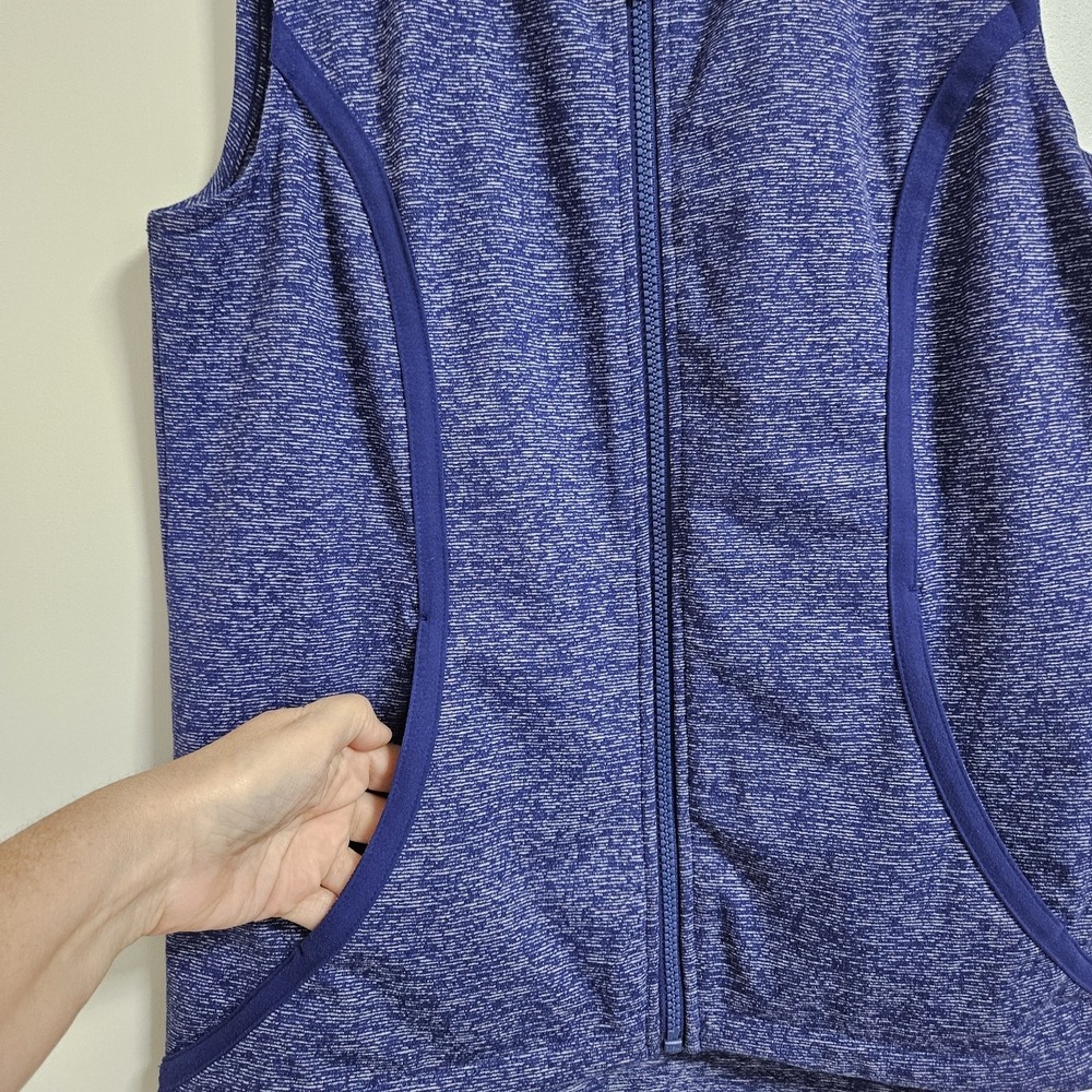 Under Armour Vest Womens Sm Blue Space Dye Full Zip Fitted  Athletic Athleisure - Picture 4 of 9